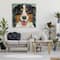 Stupell Industries Bernese Mountain Dog Ephemera Collage Canvas Wall Art